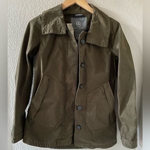 AETHER apparel army green women’s jacket SZ 0